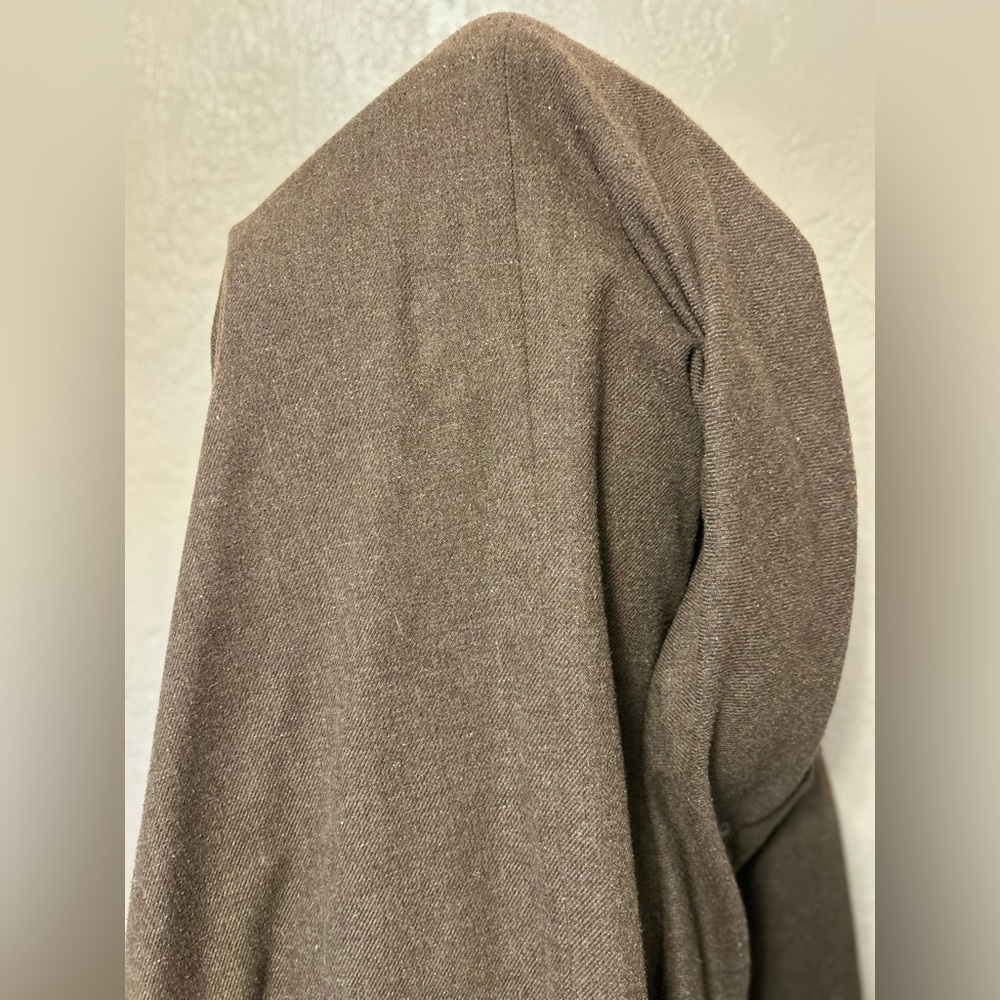 Vintage Brown Hooded Poncho with Multicolor Accents one size fits all - Picture 3 of 8